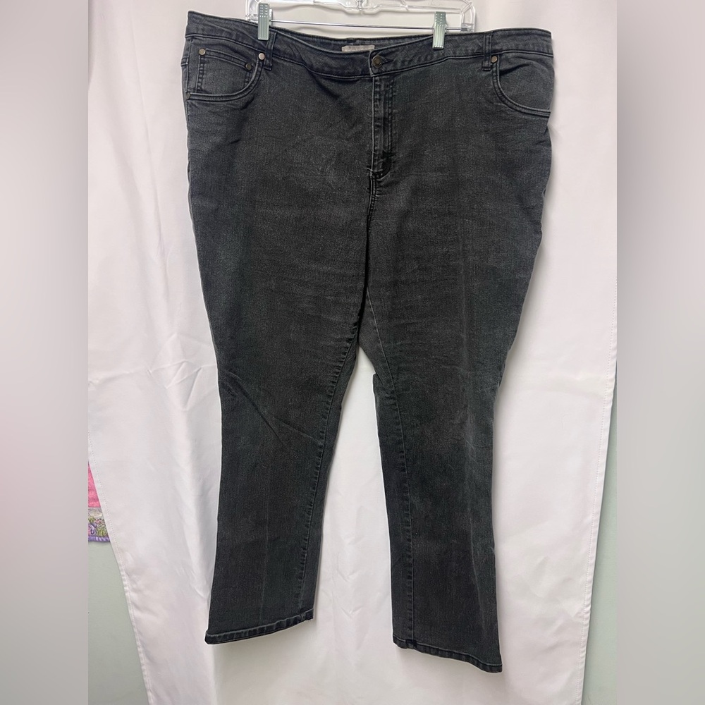 Woman Within Charcoal Skinny Jeans 26w tall